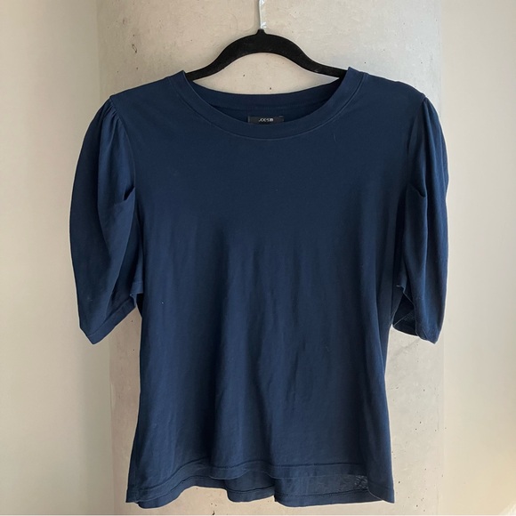❤️ JOE’S JEANS Navy Cotton Puff Sleeve Tee - Picture 4 of 7